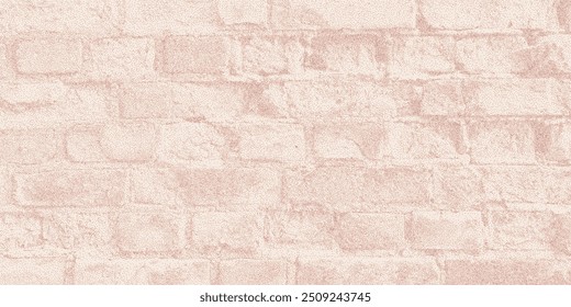 Black dotted textured background, noisy gritty dot halftone effect. Old red brick wall texture, vintage overlay.