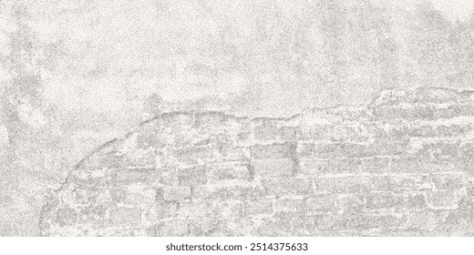 Schwarz gepunkteter strukturierter Hintergrund, rauschender Rastereffekt. Alte zerkratzte Ziegelwand Textur, Vintage Distress Overlay. Schwarz-weißer Hintergrund.
