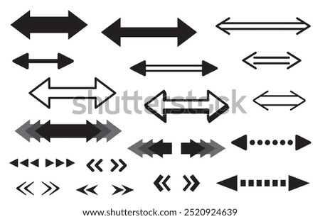 Black double arrow icon illustration