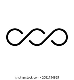 Black Double Infinity Vector Symbol