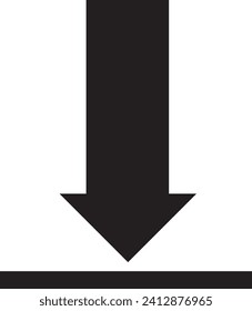 Black Down Arrow ,  Black Down EPS Icon