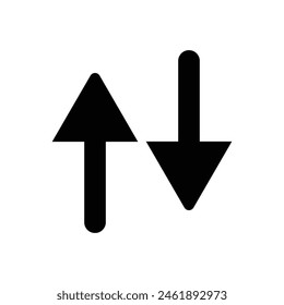 Black Up and down arrow line art icon for apps and websites. business arrow icon. Vector illustration. Eps file 78.
