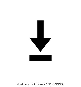black download arrow flat design 