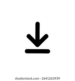 Black download icon vector illustration