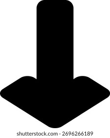 Schwarzes Abwärtspfeilsymbol