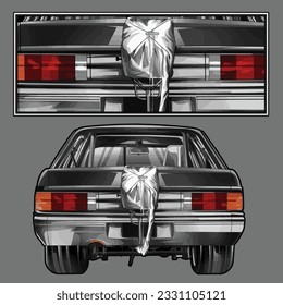 black drag race illustration isolated in black background for poster, t-shirt, graphic design, business element and card