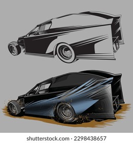 black drag race racing car splash isolated in gray background for business elements, screen printing, digital printing,DGT,DFT and poster.
