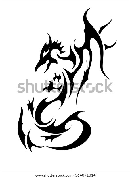 Black Dragon Stock Vector (Royalty Free) 364071314
