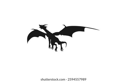 black dragon background. Vector illustration design