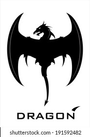 Black Dragon with the crescent wing and whip tail