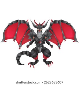 Black Dragon for illustration card game or book