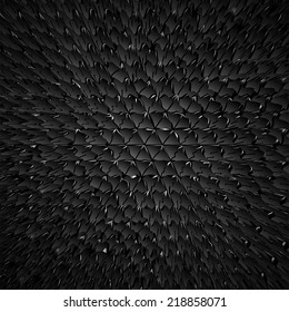 Black dragon skin background, realistic squama vector illustration