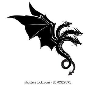 Black Dragon with Three Heads