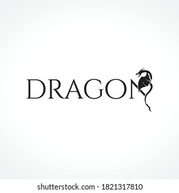 Black Dragon, Vector Logo Template