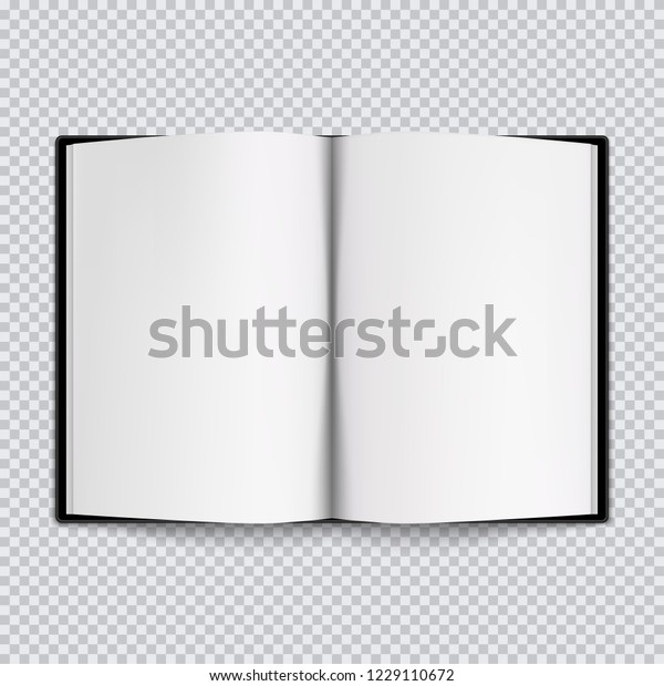 黒い絵のアルバム 透明な背景にスケッチブックを開く のベクター画像素材 ロイヤリティフリー