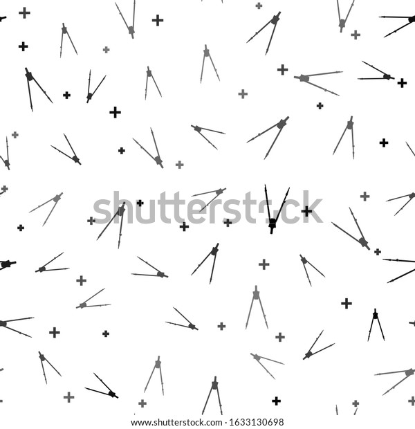 Black\
Drawing compass icon isolated seamless pattern on white background.\
Compasses sign. Drawing and educational tools. Geometric\
instrument. Education sign. Vector\
Illustration