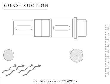 black drawing on a white background, engineering
