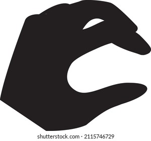 Black Drawn Hand Holding Something Stock Vector (Royalty Free ...