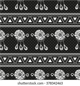 Black Dream Catcher Background Vector Illustration