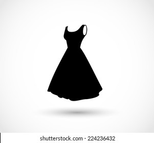 Black Dress Icon Vector