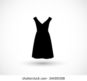 Black dress icon vector