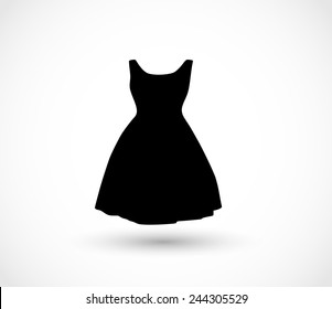 Black Dress Icon Vector