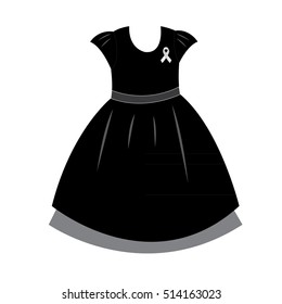 Black dress icon vector