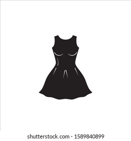 Black dress icon vector flat style