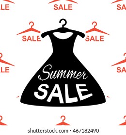 Black dress with the text SUMMER SALE