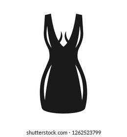 Black dress vector icon