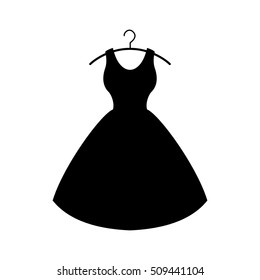 Black dress. Vector icon