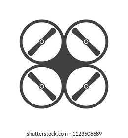 black drone on white background vector art