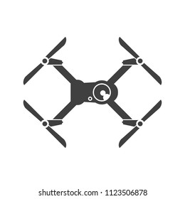 black drone on white background vector art