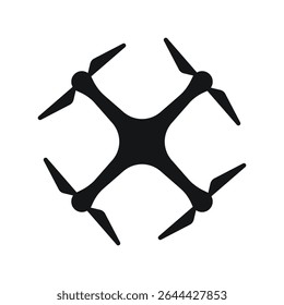 Drone preto no fundo branco.
