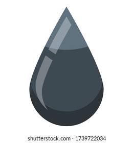 Black drop icon. Isometric of black drop vector icon for web design isolated on white background