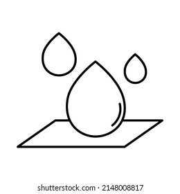icono de caída negra en fondo blanco. Fondo transparente. Símbolo del logotipo. Ilustración vectorial. imagen de stock. 
