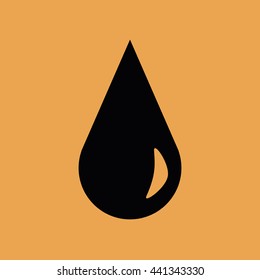 Black drop icon vector