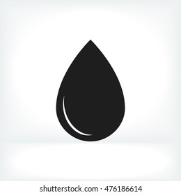 black drop icon, vector best flat icon, EPS