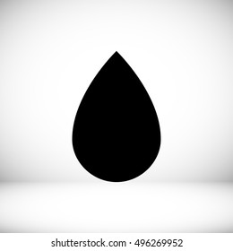 black drop icon, vector best flat icon, EPS