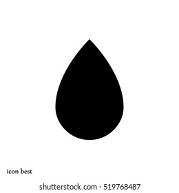 black drop icon, vector best flat icon, EPS