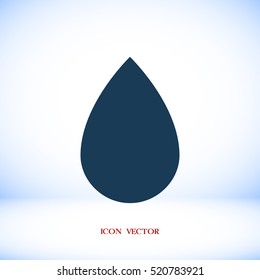 black drop icon, vector best flat icon, EPS