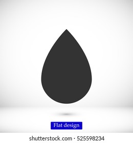 black drop icon, vector best flat icon, EPS