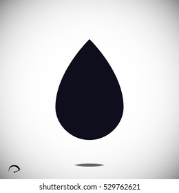 black drop icon, vector best flat icon, EPS