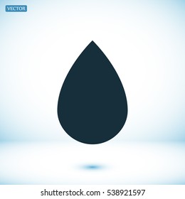 black drop icon, vector best flat icon, EPS