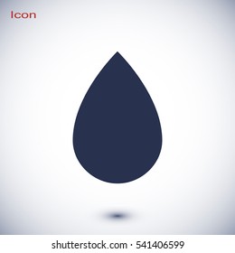 black drop icon, vector best flat icon, EPS