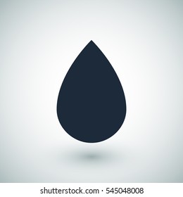 black drop icon, vector best flat icon, EPS