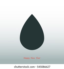 black drop icon, vector best flat icon, EPS