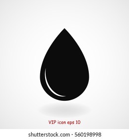 black drop icon, vector best flat icon, EPS