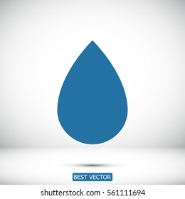 black drop icon, vector best flat icon, EPS
