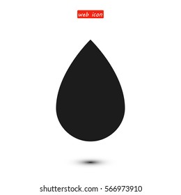 black drop icon, vector best flat icon, EPS